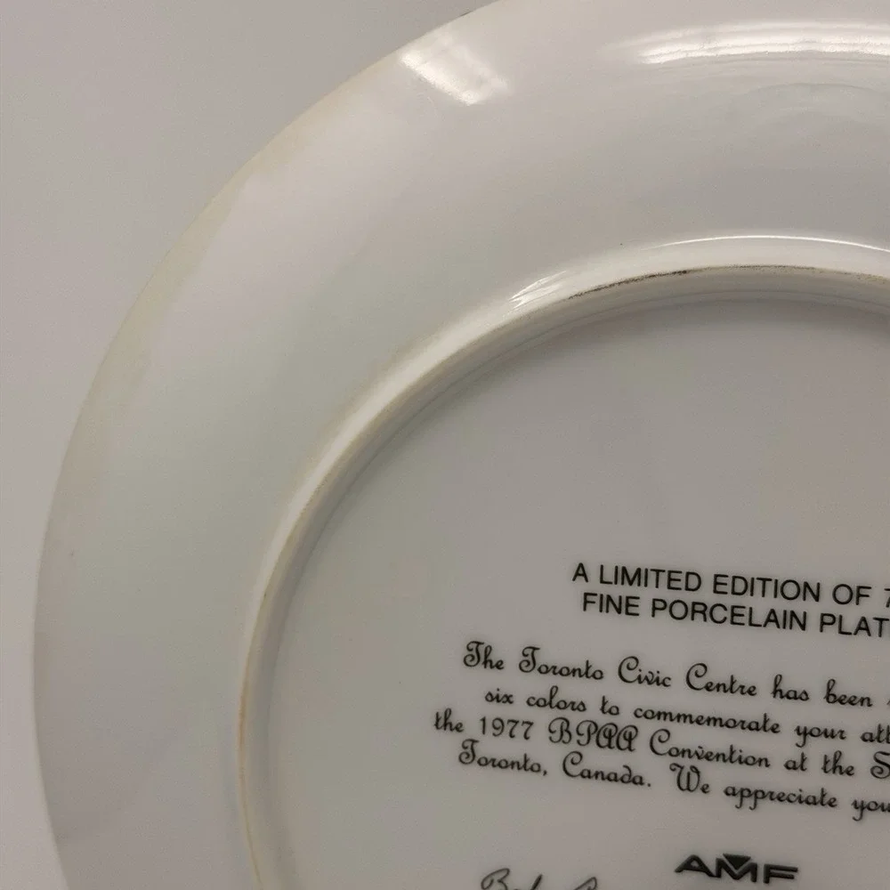 AMF Bowling BPAA Convention 1977 Toronto Civic Centre Porcelain‎ Plate 10